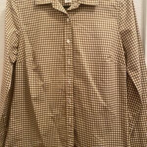 Women's Brown Checkered Shirt